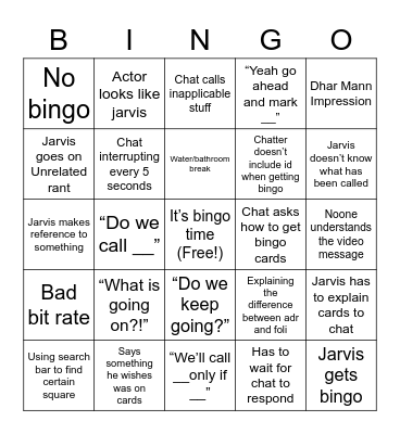 Dhar Mann bingo bingo Card