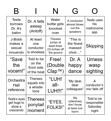 Fest Bingo Card