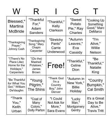 Raidersgiving 2024- Wright Side Bingo Card