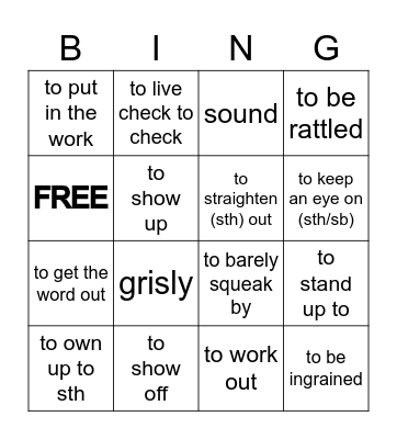 Quiz 2 ReviewBingo Card