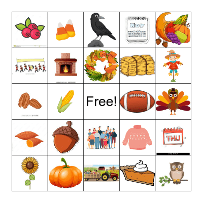 Thanksgiving Bingo Card