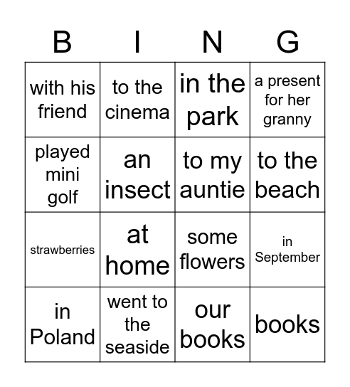 Questions 2 Bingo Card