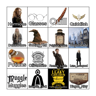 SIMSAM Harry Potter Bingo Card
