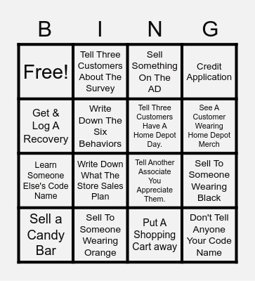 Project B.L.A.C.K Bingo Card