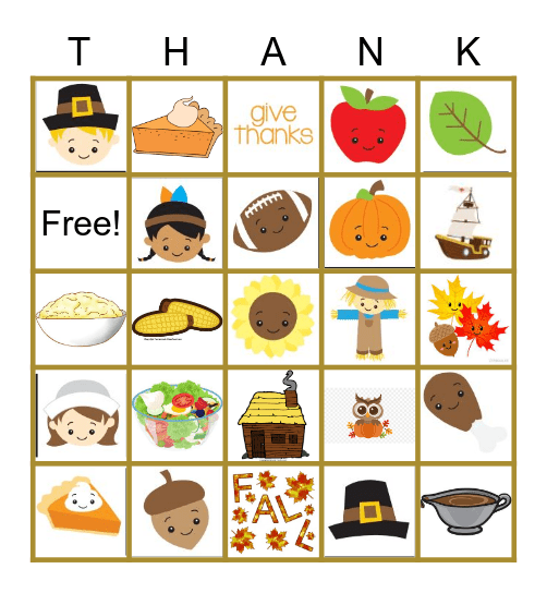 THANKSGIVING Bingo Card