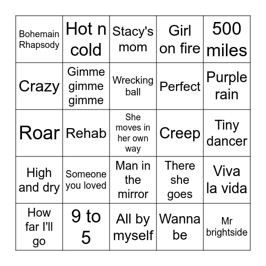 Round 3 Bingo Card
