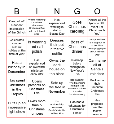 Crimbo Bingo!! Bingo Card