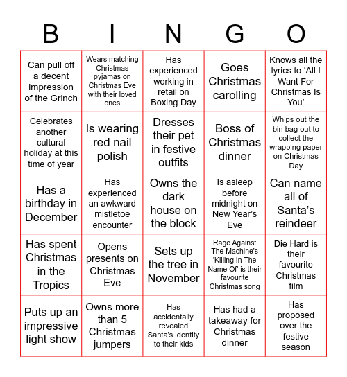 Crimbo Bingo!! Bingo Card