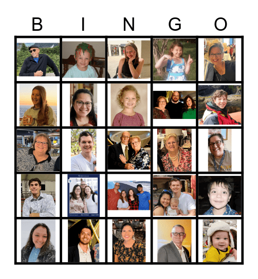 Family Bingo! Bingo Card