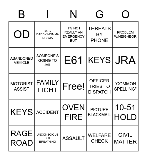 THANKSGIVING DISPATCH STYLE Bingo Card