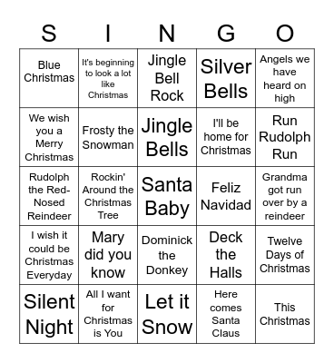 HACKNEY CHRISTMAS 2022 Bingo Card