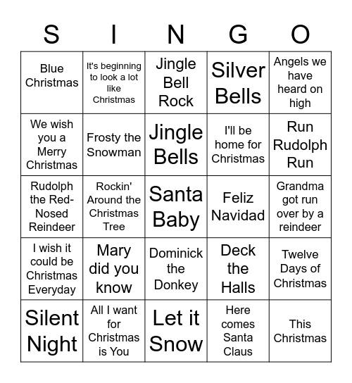 HACKNEY CHRISTMAS 2022 Bingo Card