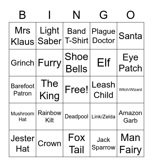 Celtic Christmas Bingo Card