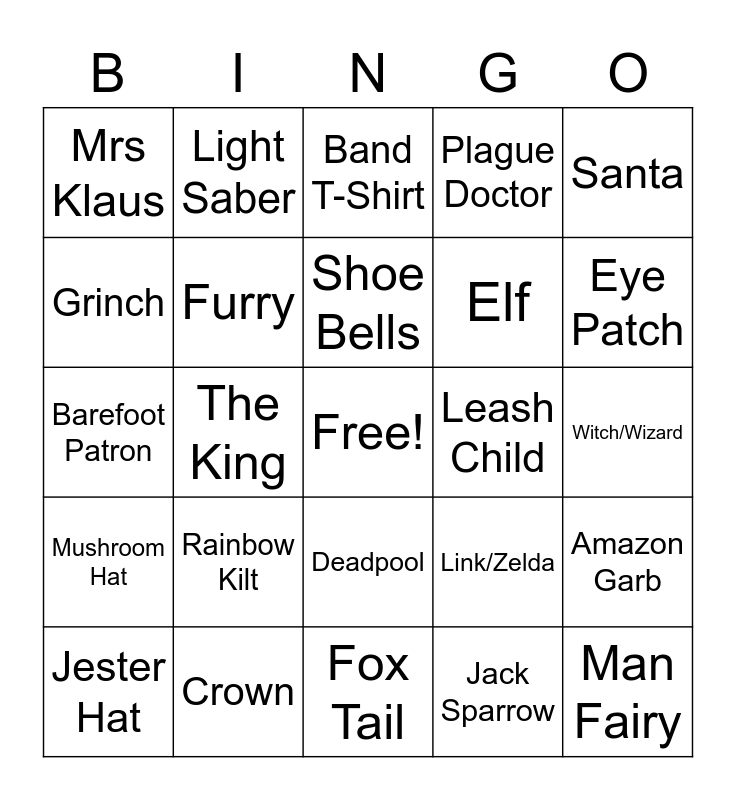 Celtic Christmas Bingo Card