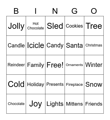 Bloom Holiday Bingo Card