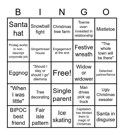 Hallmark Christmas Movie Bingo 2022 Bingo Card