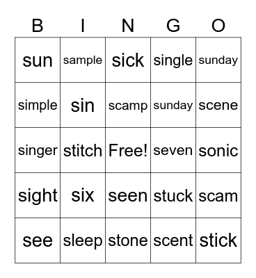 custom made for pronoune Bingo Card