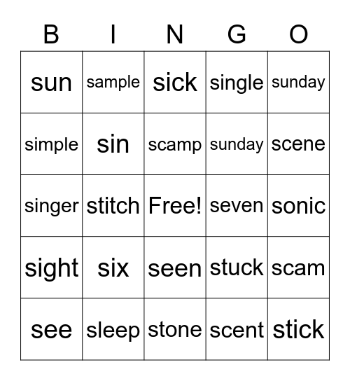 custom made for pronoune Bingo Card