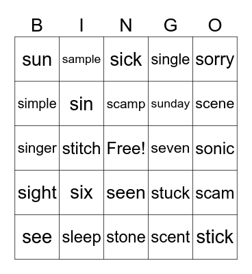 custom made for pronoune Bingo Card