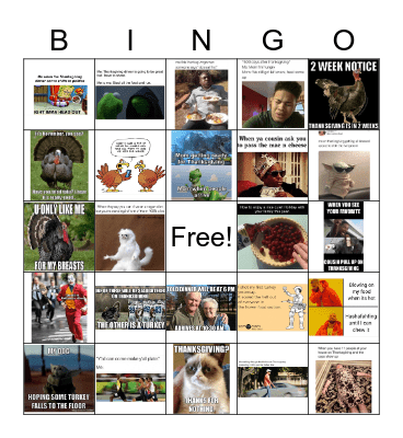 Thanksgiving Eve! Bingo Card