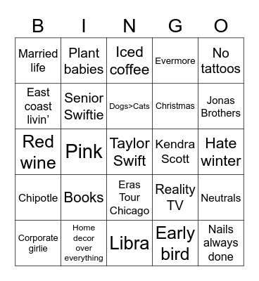 Brianne bingo Card