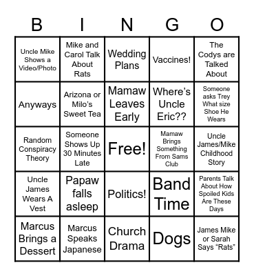 Ruff Thanksgiving 2022 Bingo Card