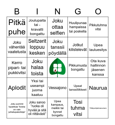 Joulubingo 2022 Bingo Card