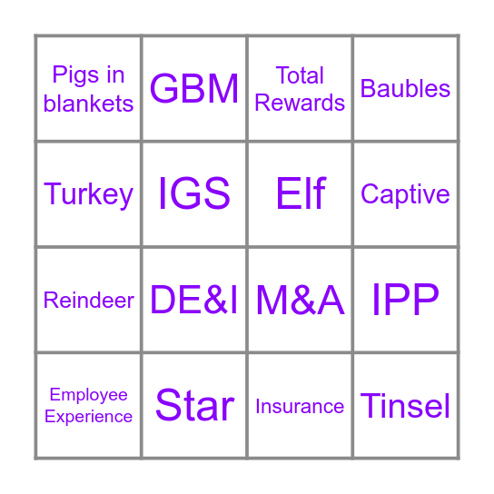 IGS Bingo Card