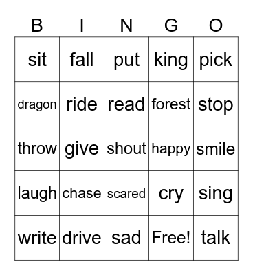 Fun with Fizz 2 Unit 3 Bingo Card