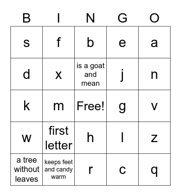 test flip bingo Card