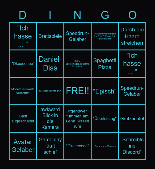 ILN #020 - INDIE FRESSE Bingo Card