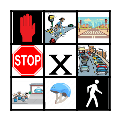 Road Safety Bingo Card