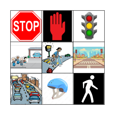 Road Safety Bingo Card