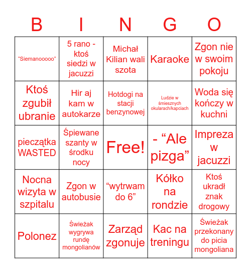MW JESIEŃ 2022 Bingo Card