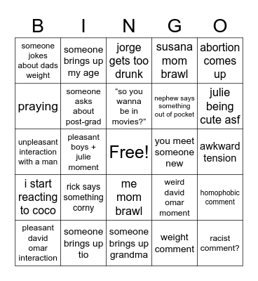 velez-tirado thanksgiving Bingo Card