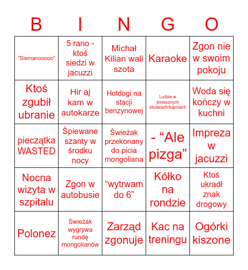 MW JESIEŃ 2022 Bingo Card
