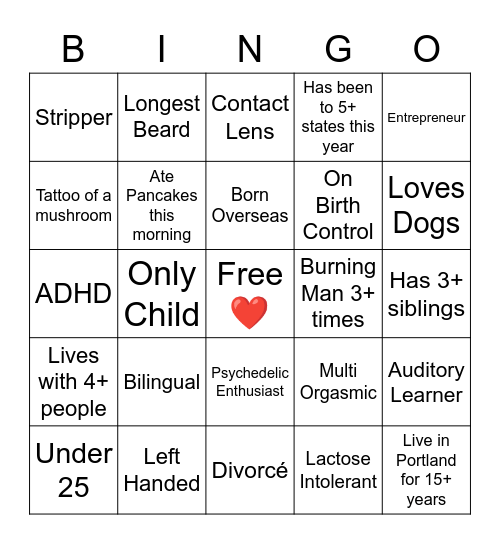 ThanksTaking 💋 Bingo Card