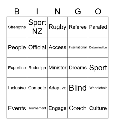 Whaikaha Bingo Card