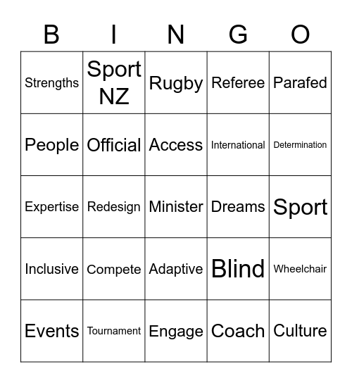 Whaikaha Bingo Card