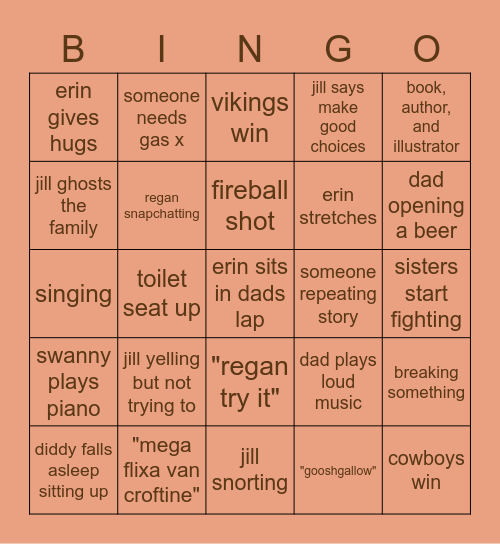 FAMILY BINGO Card