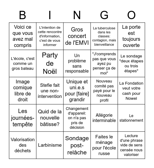 Péda-bingo! Bingo Card