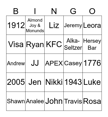 Party Planning Commity!! Bingo Card