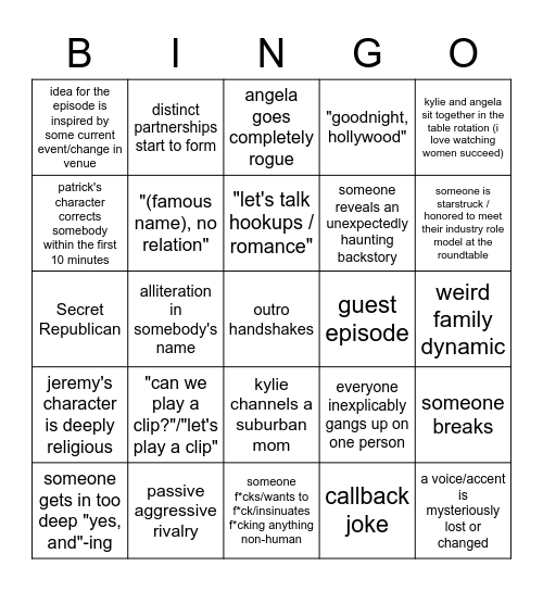 AOAOAOA bingo Card