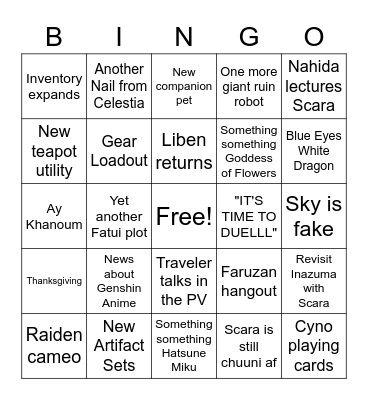 3.3 Preview Bingo Card