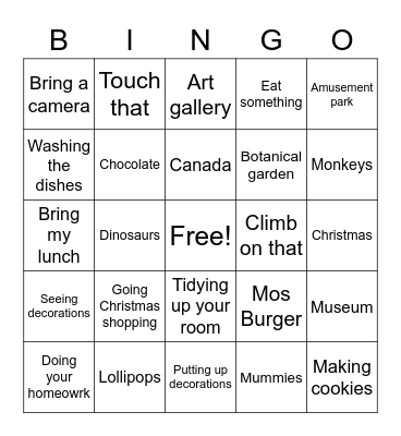 C3 Lesson 9 Book D Bingo Card