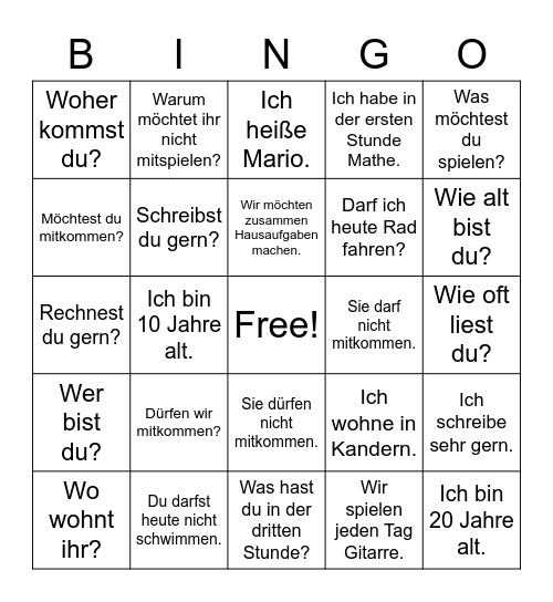 Bingo! (Lk. 1-7) Bingo Card