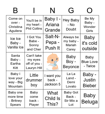 Baby Bingo Card