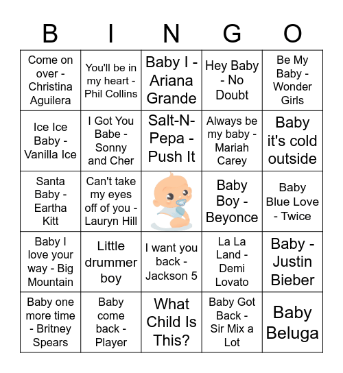 Baby Bingo Card