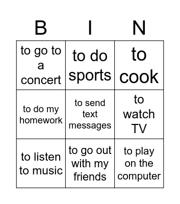 Le Temps Libre Bingo Card