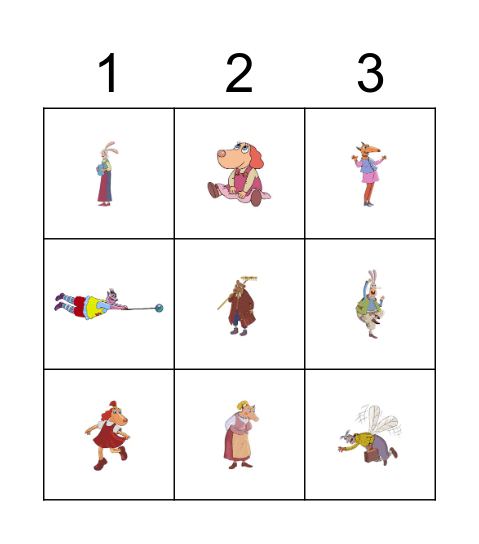 Lotte ja sõbrad Bingo Card